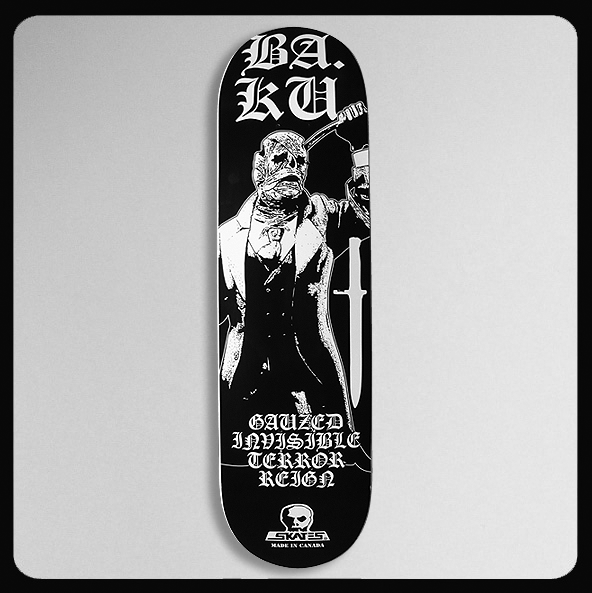 8 1/2" x 32" BA. KU. Gauzed Invisible Terror Reign