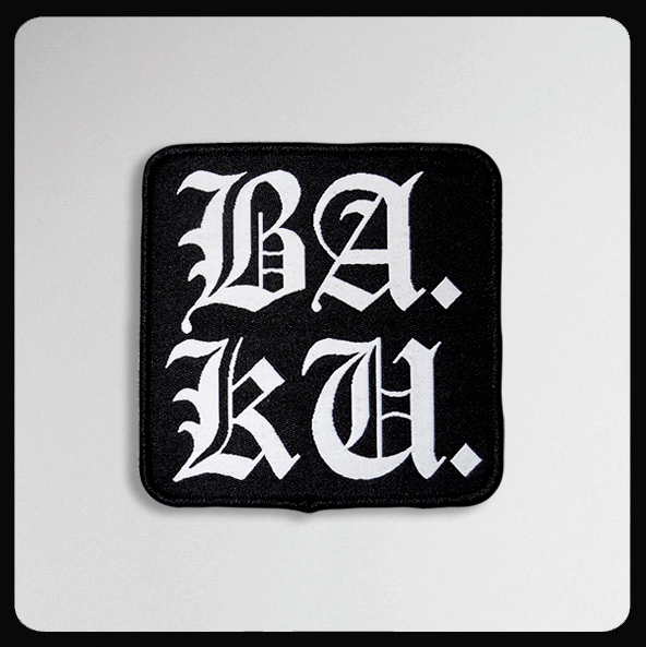 Barrier Kult BA. KU. Stacked English Woven 3\" x 3\" Patch