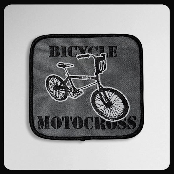 Bicycle Motocross Woven 3" x 3" Patch