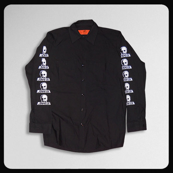 Skull Skates Black Sleeved Workshirt