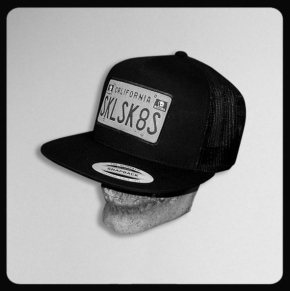 California Plate Trucker Black Mesh Cap