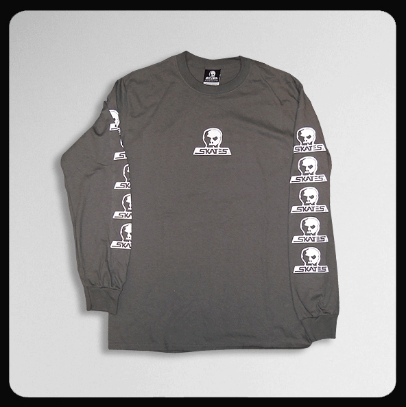 Skull Skates Logo Charcoal Longsleeve