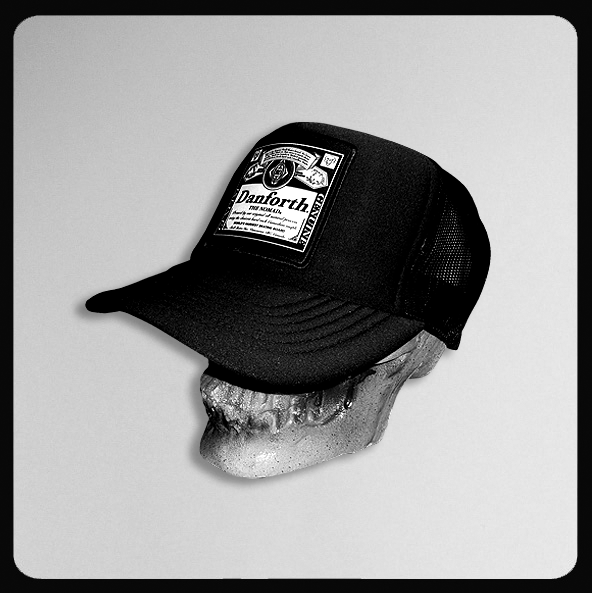 Danforth Emblem Black Foam Mesh Trucker Cap