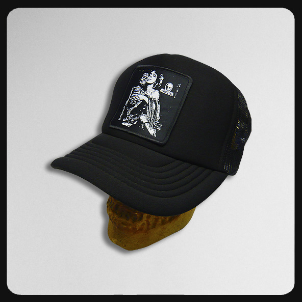 Death Cuddle Black Foam Mesh Trucker Cap