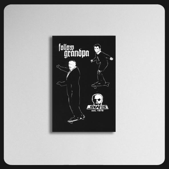 Follow Grandpa sticker