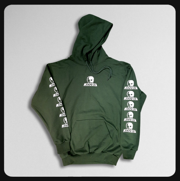 Skull Skates Logo Forest Green Hoody