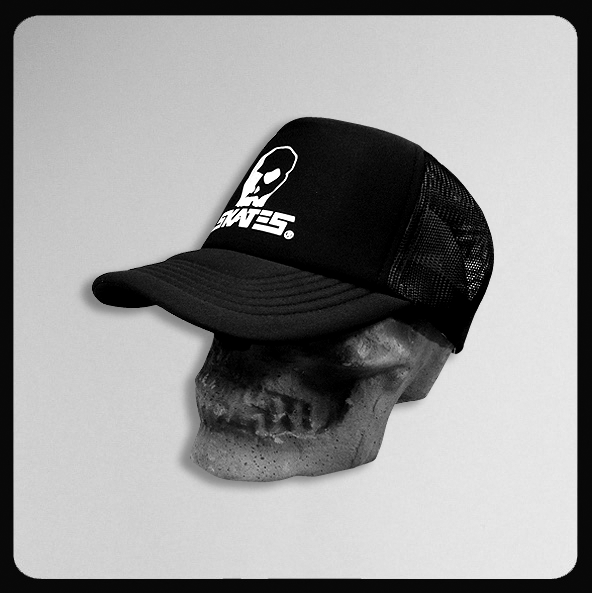 Horse Logo Black Foam Mesh Trucker Cap