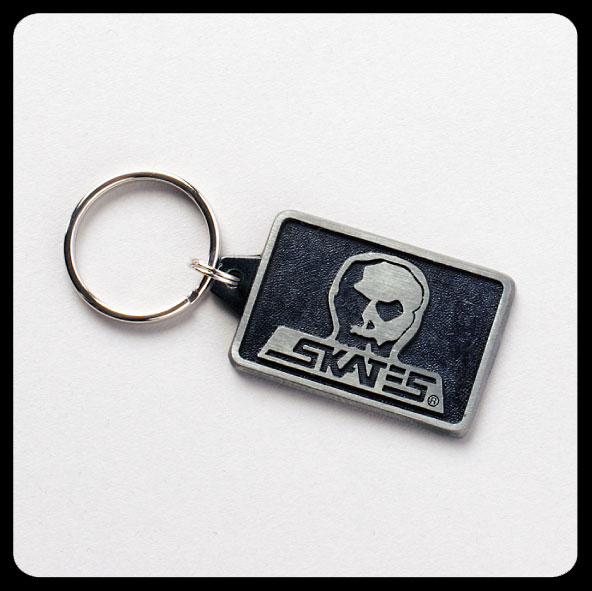 Skull Skates Diecast Metal Keychain