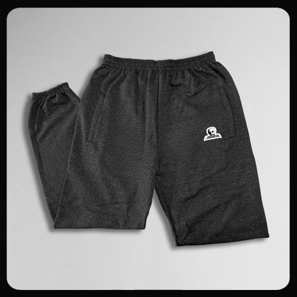 Logo Patch Sweatpants Charcoal