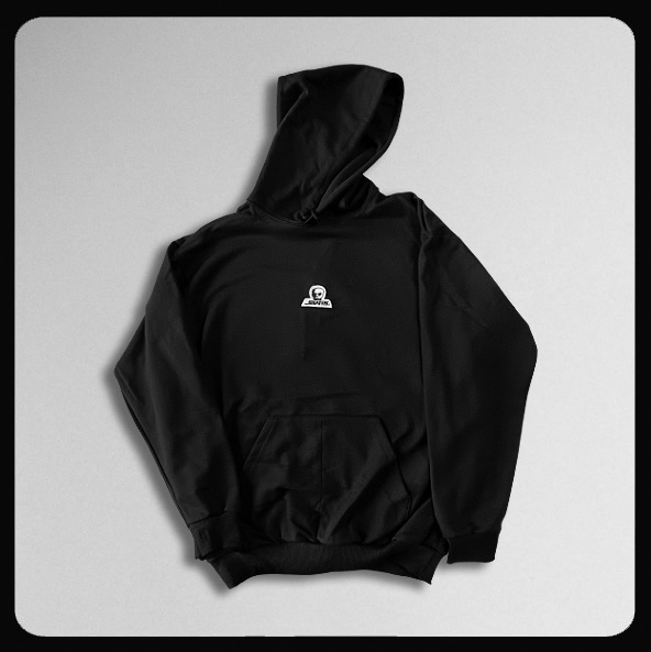 Logo Patch Hoody Black