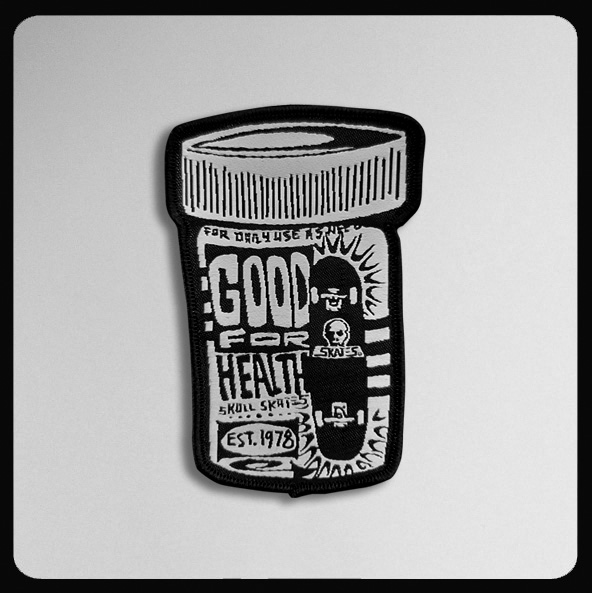 Pill Bottle Woven Diecut 2 1/4" x 3 1/2" Patch