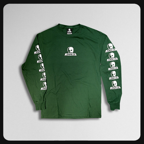 Skull Skates Logo Forest Green Longsleeve