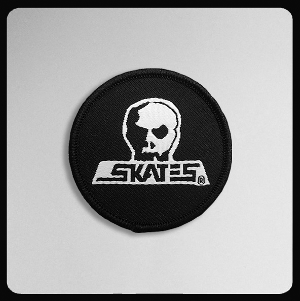 Skull Skates Woven 2\" Circular Patch