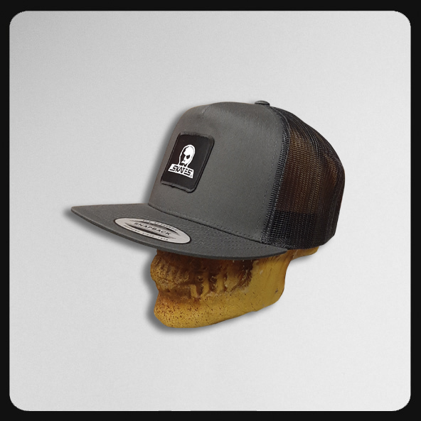 Square Logo Yupoong Classics Charcoal/Charcoal Mesh Snapback Cap