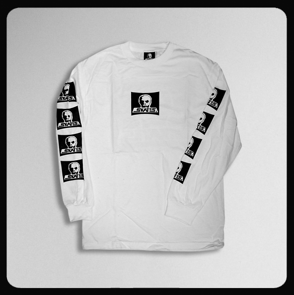 Skull Skates Surf Box Logo White Longsleeve