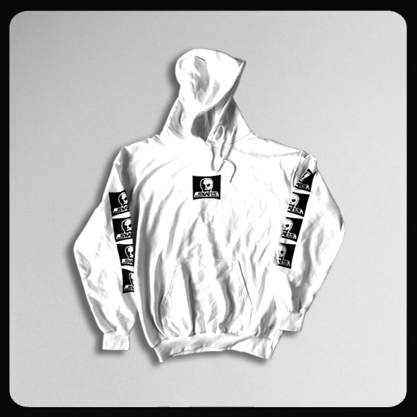 Skull Skates Surf Box Logo White Hoody