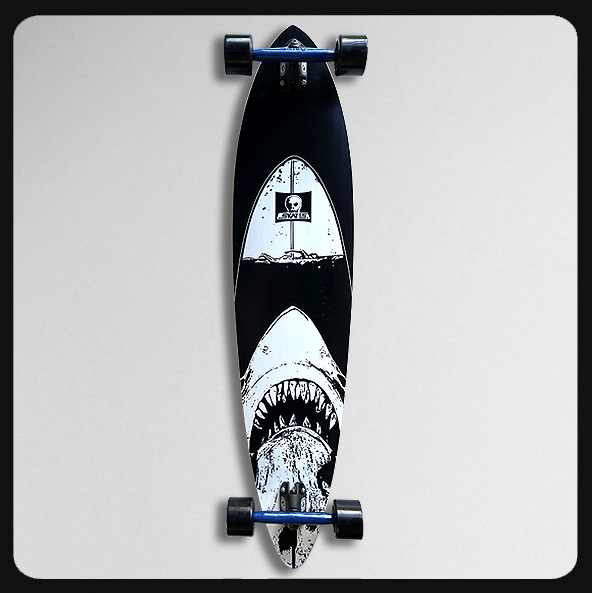 10.25" x 44" QUALS Pintail Complete Longboard