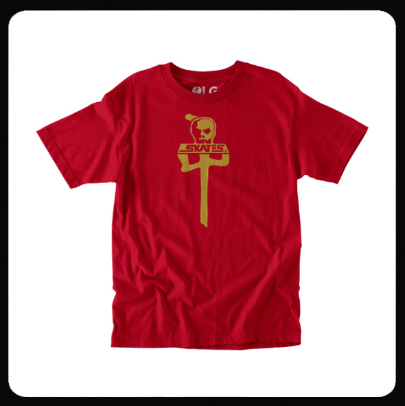 RDS x Skull Skates Red/Tar Sands t-shirt