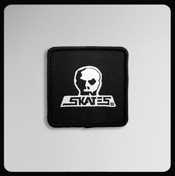 Skull Skates Woven 2" x  2" Square Patch